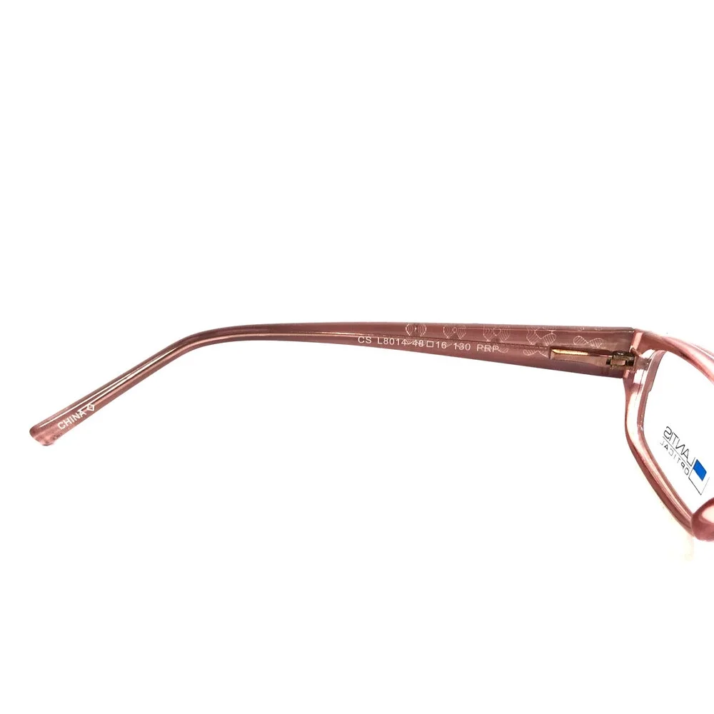 Lantis Optical Eyeglasses Frame L8014 PRP Purple Rectangle Crystals 48-16-130